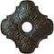 Ekena Millwork Peralta Ceiling Medallion (Canopies up to 4 5/8"), 17 3/4"OD x 3 1/8"ID x 1"P, Bronze Blue Patina CM17PEBBS - alternate 1